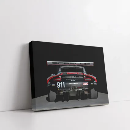 Porsche 911 RSR Race Car Black Background