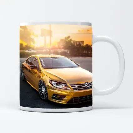 Gold Chrome Volkswagen CC Sunset Parking Lot