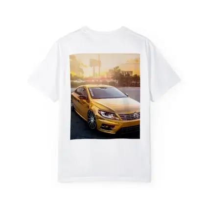 Gold Chrome Volkswagen CC Sunset Parking Lot