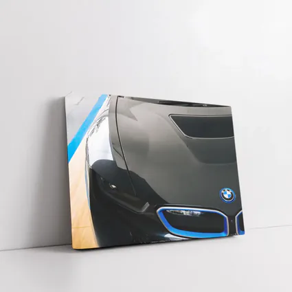 BMW i8 Black Hood Blue Grille