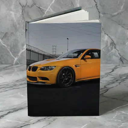 BMW M3 Yellow Coupe Urban Industrial Setting