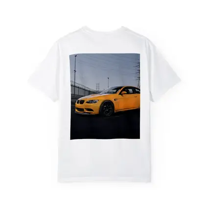 BMW M3 Yellow Coupe Urban Industrial Setting