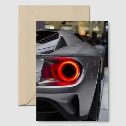 Ford GT Rear Taillight Gray Supercar Detail
