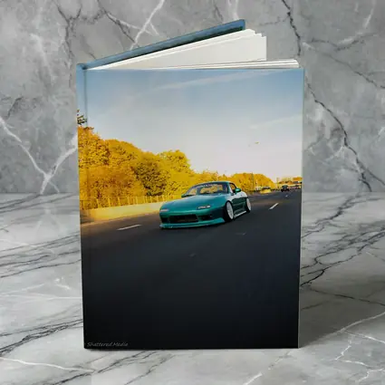 Mazda RX-7 Teal Street Highway Golden Hour