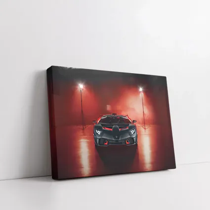 Lamborghini Aventador Matte Black Red Studio
