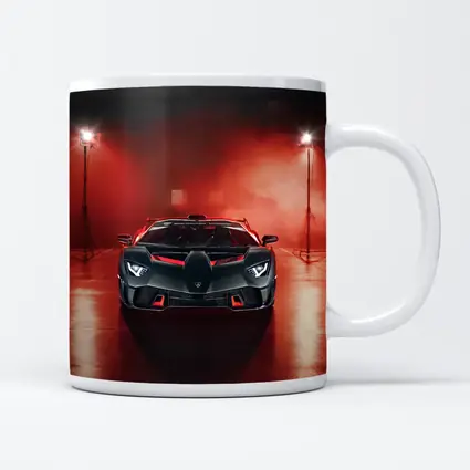 Lamborghini Aventador Matte Black Red Studio
