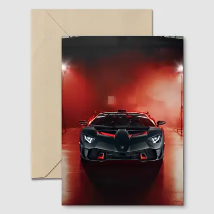 Lamborghini Aventador Matte Black Red Studio
