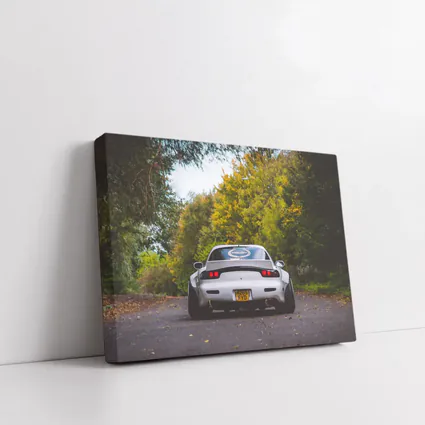 Mazda RX7 Rear View Forest Road
