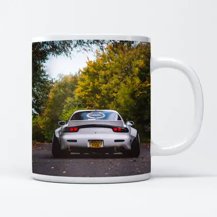 Mazda RX7 Rear View Forest Road