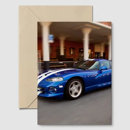 Dodge Viper Blue Racing Stripes Urban Street