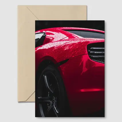Red McLaren 650S Wet Dark Background