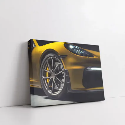 Porsche Cayman GT4 Yellow Studio Shot