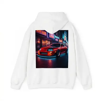Toyota Supra Red Neon City Night Street