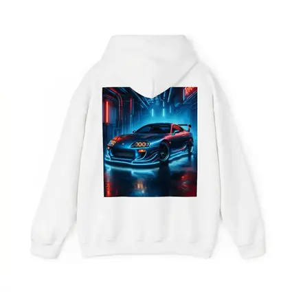 Toyota Supra Neon Glow Industrial Garage