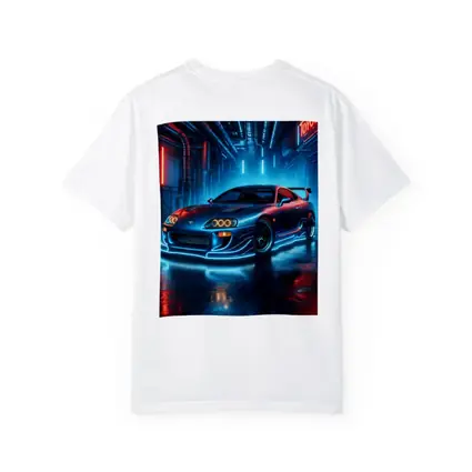 Toyota Supra Neon Glow Industrial Garage