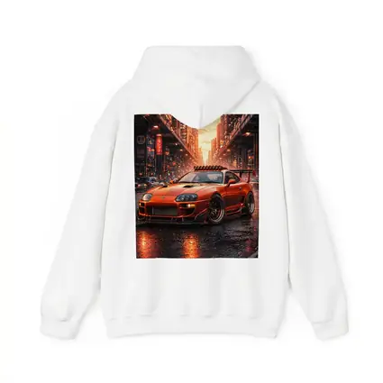 Toyota Supra Orange JDM City Sunset Street