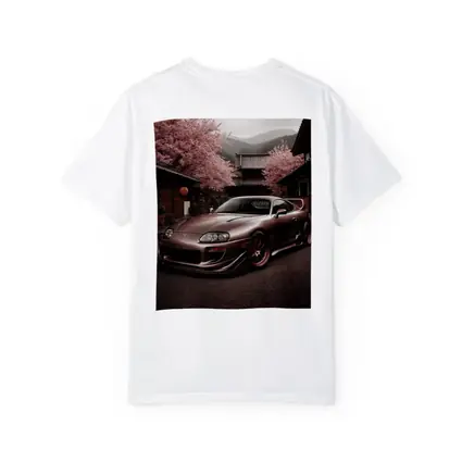 Toyota Supra Cherry Blossom Japanese Courtyard