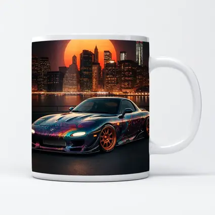 Mazda RX7 Custom Paint City Night Skyline