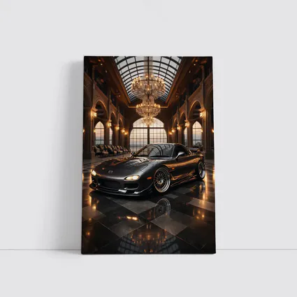 Mazda RX7 Black Sports Car Grand Hall