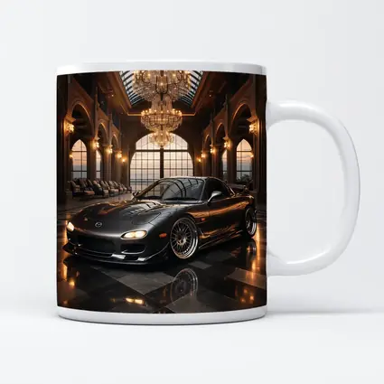 Mazda RX7 Black Sports Car Grand Hall