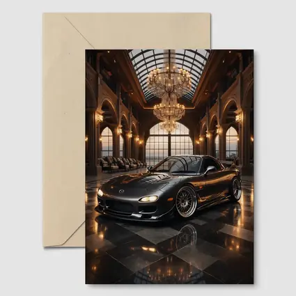 Mazda RX7 Black Sports Car Grand Hall