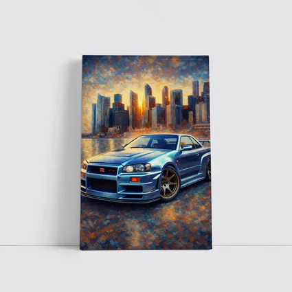 Nissan Skyline GT-R R34 City Sunset Painting