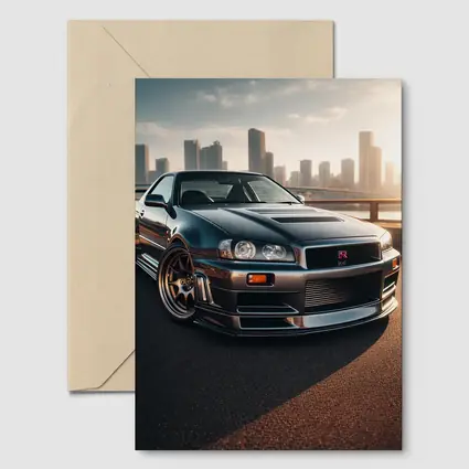 Nissan Skyline GT R R34 City Backdrop