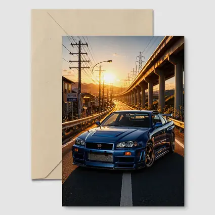 Nissan Skyline GT R R34 Sunset Street