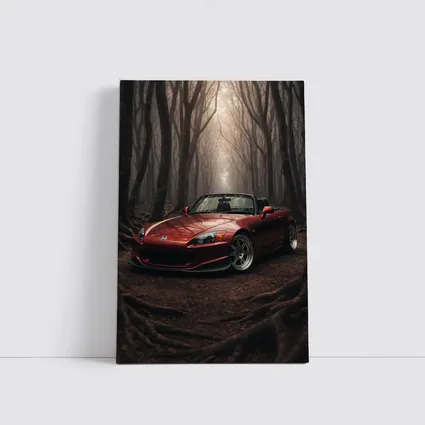 Honda S2000 Red Roadster Misty Forest