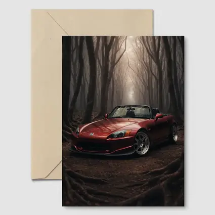 Honda S2000 Red Roadster Misty Forest
