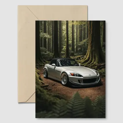Honda S2000 Parked Deep Forest Setting