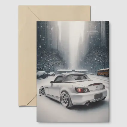 Honda S2000 Parked on Snowy City Street