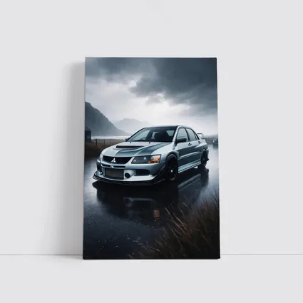 Mitsubishi Lancer Evolution Rainy Day Drive