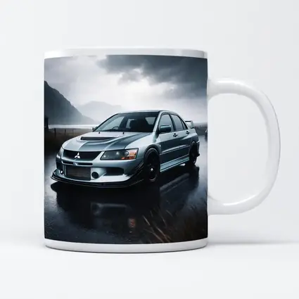 Mitsubishi Lancer Evolution Rainy Day Drive