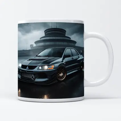 Mitsubishi Lancer Evolution Rainy Dark Skies