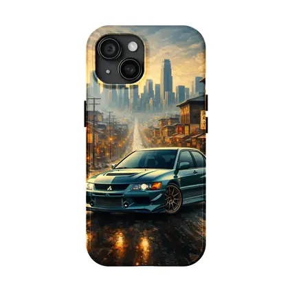 Mitsubishi Lancer Evolution City Street Scene