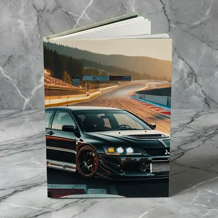 Mitsubishi Lancer Evolution Black Race Track