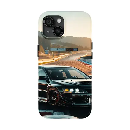 Mitsubishi Lancer Evolution Black Race Track