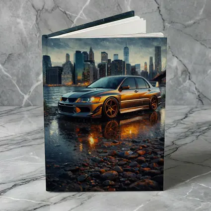 Mitsubishi Lancer Evolution Rainy City Night