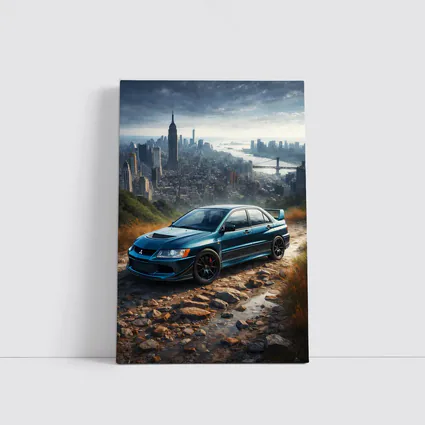 Mitsubishi Lancer Evolution New York City Skyline