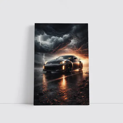 Nissan 350Z Dark Stormy Night Scene