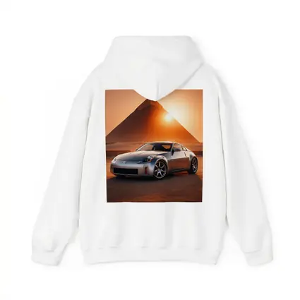 Nissan 350Z Silver Sports Car Egypt Pyramids