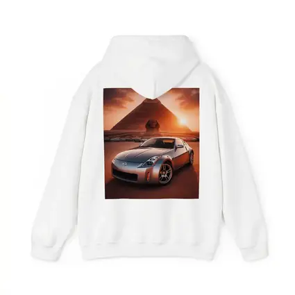 Nissan 350Z Parked Before Egyptian Pyramids Sunset