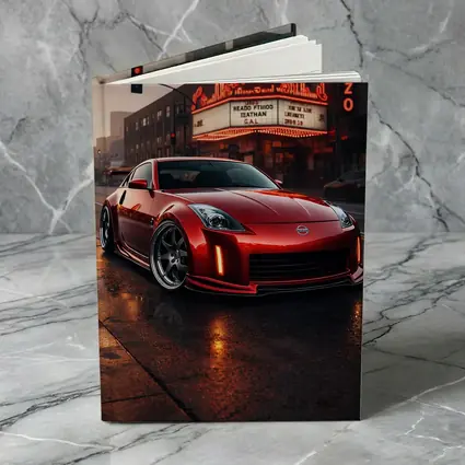 Nissan 350Z Red City Street Neon Night