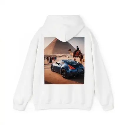Nissan 370Z Blue Coupe Egypt Pyramids