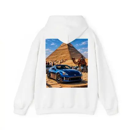 Nissan 370Z Blue Sports Car Egypt Pyramids