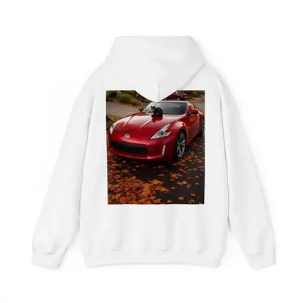 Nissan 370Z Red Sports Car Autumn Street