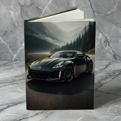 Nissan 370Z Black Sports Car Mountain Road