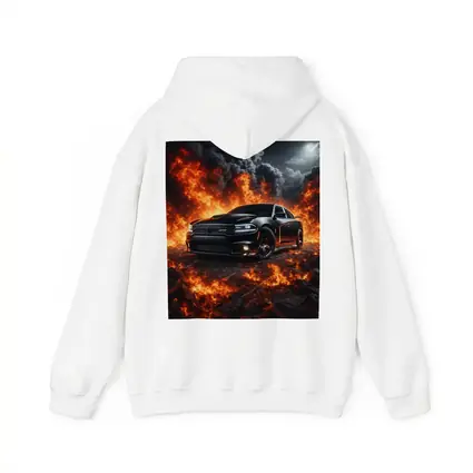 Dodge Charger SRT Black Flames Night Scene