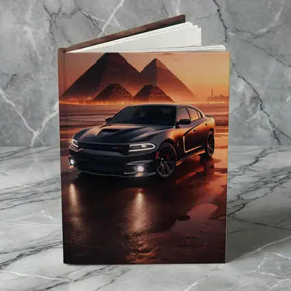 Dodge Charger SRT Black Egypt Pyramids Sunset